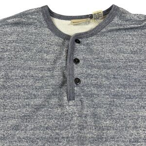 Vintage Fieldmaster Henley Striped Pullover Long Sleeves Gorpcore Blue Men’s L